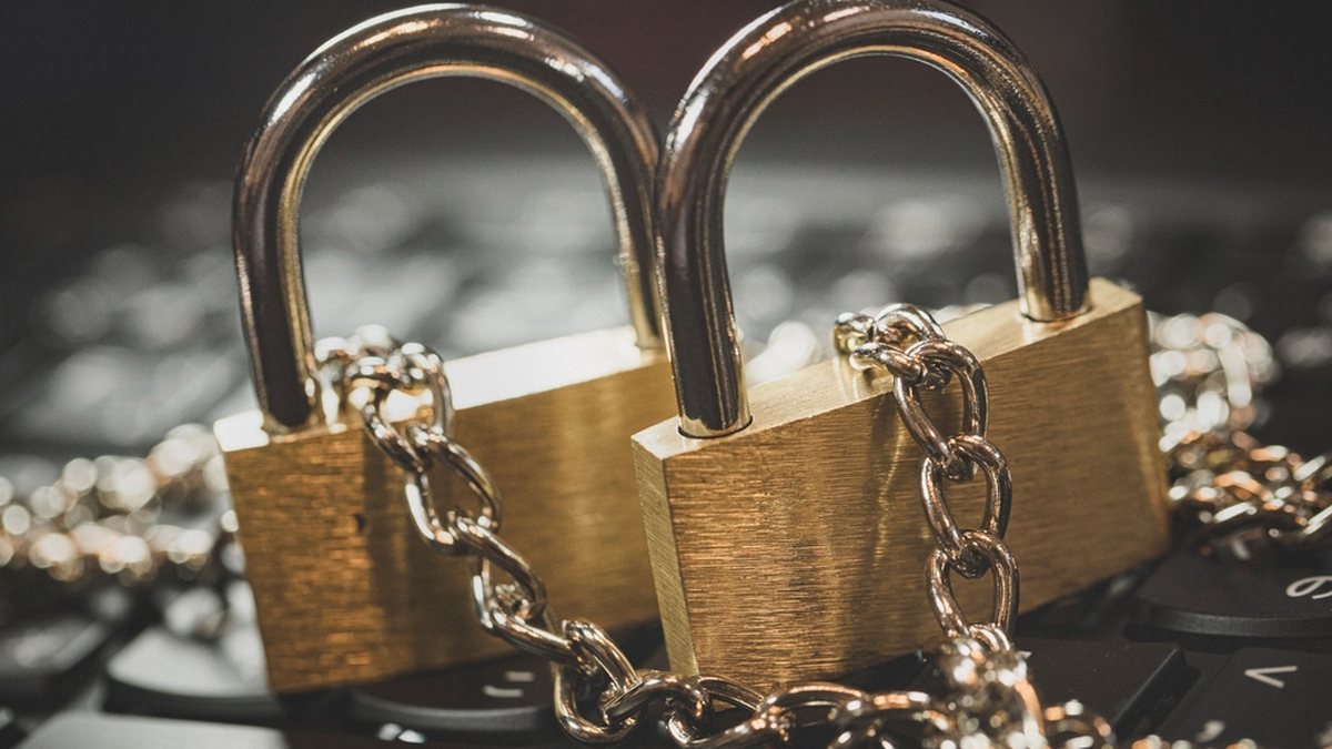 Concepto de seguridad informática en un ordenador